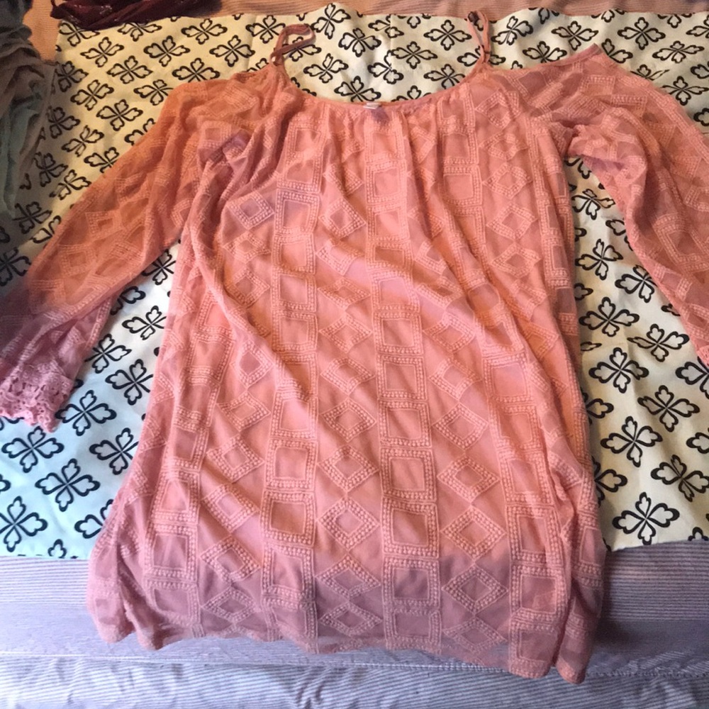 Pink lace dress